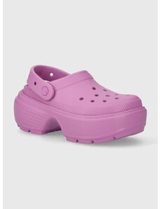 Παντόφλες Crocs Stomp Slide χρώμα: μοβ, 209347.6WQ