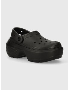 Παντόφλες Crocs Stomp Slide χρώμα: μαύρο, 209347.001