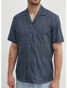 Βαμβακερό πουκάμισο Liu Jo ανδρικό, χρώμα: ναυτικό μπλε