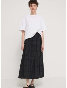 Βαμβακερή φούστα Desigual VICENZA χρώμα: μαύρο, 24SWFW05