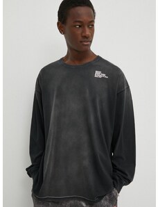 Βαμβακερή μπλούζα με μακριά μανίκια Diesel T-BOXT-LS-N2 χρώμα: γκρι, A12360.0JPAA