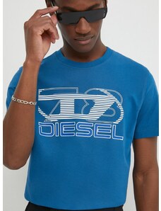Βαμβακερό μπλουζάκι Diesel T-DIEGOR-K74 ανδρικό, A12502.0GRAI