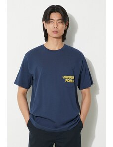 Βαμβακερό μπλουζάκι Universal Works Print Pocket Tee ανδρικό, χρώμα: ναυτικό μπλε, 30611.NAVY