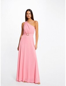 Φόρεμα Μακρύ Ασύμμετρο Morgan Ροζ