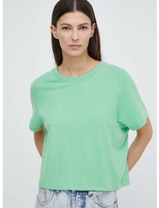 Μπλουζάκι American Vintage T-SHIRT MC COL ROND US χρώμα: πράσινο, YPA02GE24