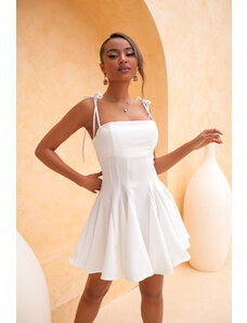 Joy Fashion House Cotton μίνι φόρεμα κλος λευκό