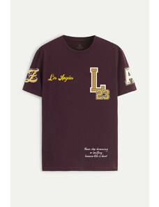 UnitedKind La Jersey, T-Shirt σε μπορντώ χρώμα