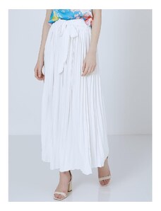 Celestino Πλισέ maxi φούστα με δέσιμο λευκο για Γυναίκα