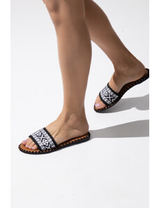 LOVEFASHIONPOINT Sandals Soft Γυναικεία Μαύρα Υφασμάτινα
