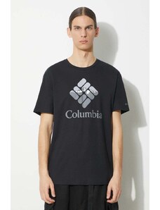 Βαμβακερό μπλουζάκι Columbia ανδρικά, χρώμα μαύρο 1888813