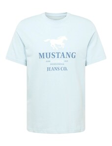MUSTANG Μπλουζάκι 'Austin' μπλε μαρέν / γαλάζιο / λευκό