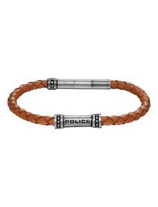POLICE Bracelet Barrell | Tampa Leather - Silver Stainless Steel PEAGB0035004