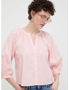 Βαμβακερό πουκάμισο Desigual GISELLE χρώμα: ροζ, 24SWBW12