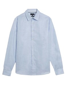 TED BAKER Πουκαμισο Romeos Ls Linen Shirt 275427 lt-blue