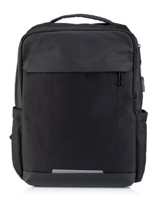 INSPIRE Backpack Υφασμάτινο Μονόχρωμο - Μαύρο