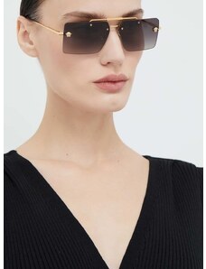 Γυαλιά ηλίου Versace γυναικεία, χρώμα: χρυσαφί