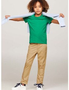 Παιδικό παντελόνι Tommy Hilfiger χρώμα: κίτρινο