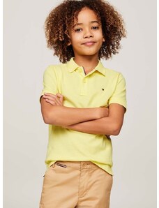Παιδικά βαμβακερά μπλουζάκια πόλο Tommy Hilfiger χρώμα: κίτρινο