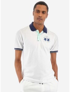 La Martina Polo μπλούζα slim fit λευκό βαμβακερό
