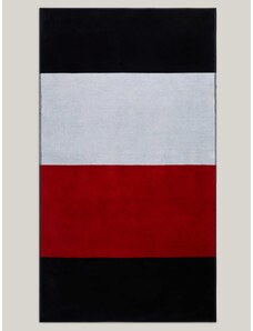 Tommy Hilfiger Πετσέτα μπλε σκούρα λευκή κόκκινη 100x180cm βαμβακερή