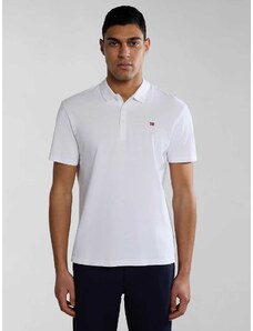 Napapijri Polo μπλούζα Ealis κανονική γραμμή λευκό βαμβακερό