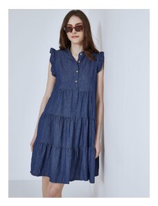 Celestino Βαμβακερό φόρεμα με τζιν όψη σκουρο μπλε για Γυναίκα