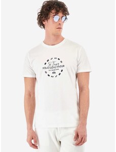 La Martina T-shirt κανονική γραμμή λευκό βαμβακερό