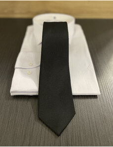 Huxley and Grace Ανδρική γραβάτα μαύρη μονόχρωμη 28582R