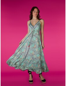 OBI Φόρεμα Γυναικείο με Λεπτή Ράντα - Αν. Πράσινο - 015001