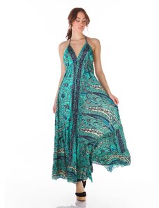 OBI Φόρεμα Γυναικείο με Δέσιμο στο Λαιμό - Μπλε - 003001