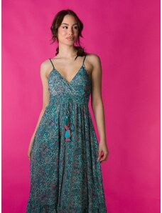 OBI Φόρεμα Γυναικείο με Λεπτή Ράντα - Σκ. Μπλε - 007001