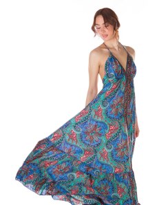 OBI Φόρεμα Γυναικείο με Δέσιμο στο Λαιμό - Ίντιγκο - 033001