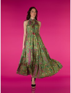 OBI Φόρεμα Γυναικείο με Print - Πράσινο - 004001