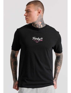 T-shirt με τύπωμα στο στήθος Funky Buddha FBM009-035-04 MAYPO