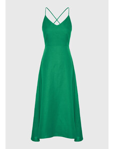 Καλοκαιρινό Midi Φόρεμα Funky Buddha FBL009-143-13 VIBRANT GREEN