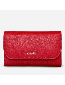 Δερμάτινο γυναικείο πορτοφόλι Μεσαίου μεγέθους Lavor 1-5987-Κόκκινο