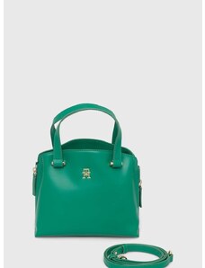 Τσάντα Tommy Hilfiger χρώμα: πράσινο, AW0AW15968