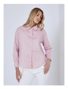 Celestino Μονόχρωμο πουκάμισο με βαμβάκι σκουρο ροζ για Γυναίκα