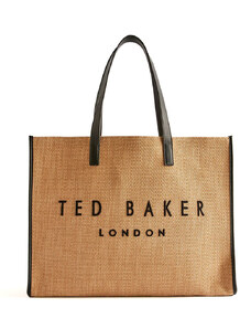 TED BAKER Τσαντα Pallmer Faux Raffia Large Icon Bag 275175 natural