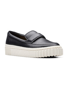 Clarks Mayhill Cove Black Ανατομικά Δερμάτινα Loafer Μαύρα (26176435)