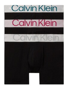Calvin Klein Ανδρικό Boxer Μακρύ Steel Cotton Trunks - Τριπλό Πακέτο