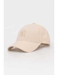 Καπέλο New Era χρώμα: μπεζ, NEW YORK YANKEES