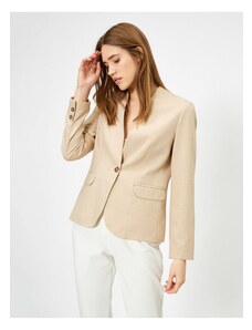 Koton Button Detailed Basic Blazer Jacket