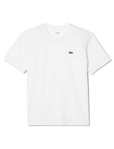 Lacoste T-shirt κανονική γραμμή λευκό βαμβακερό