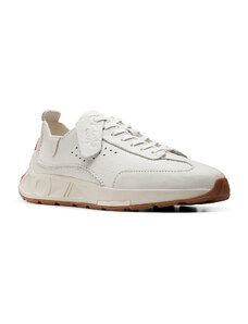 Clarks Craft Speed White Ανδρικά Ανατομικά Δερμάτινα Sneakers Σπασμένο Λευκό (26172926)
