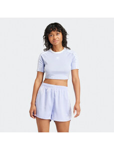adidas Originals 3 Stripe Baby Tee Γυναικείο Cropped T-shirt