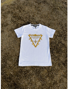 MagicBee Gold Triangle Logo Tee - White