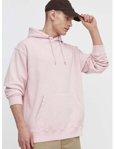 Μπλούζα Volcom χρώμα: ροζ, με κουκούλα