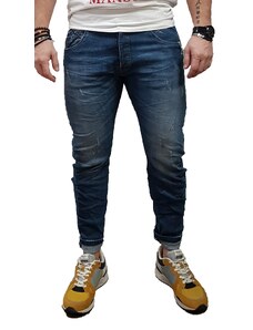 Cover Jeans Cover - Q2552-28 - Oregon - 3D Loose - Blue - παντελόνι Jeans με λαστιχο