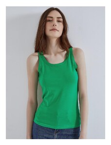 Celestino Αμάνικη μπλούζα με βαμβάκι πρασινο για Γυναίκα